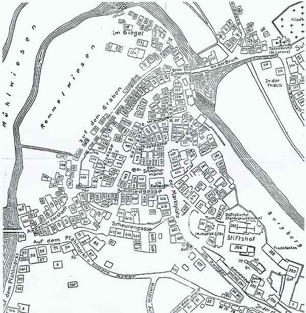 Stadtplan 1832 tb